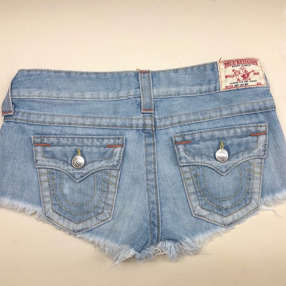 True Religion Joey Cut-Off Jean Shorts - Picture 3 of 5